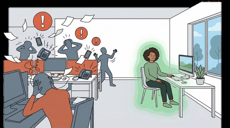 Chaos vs. Achtsamkeit im Büro