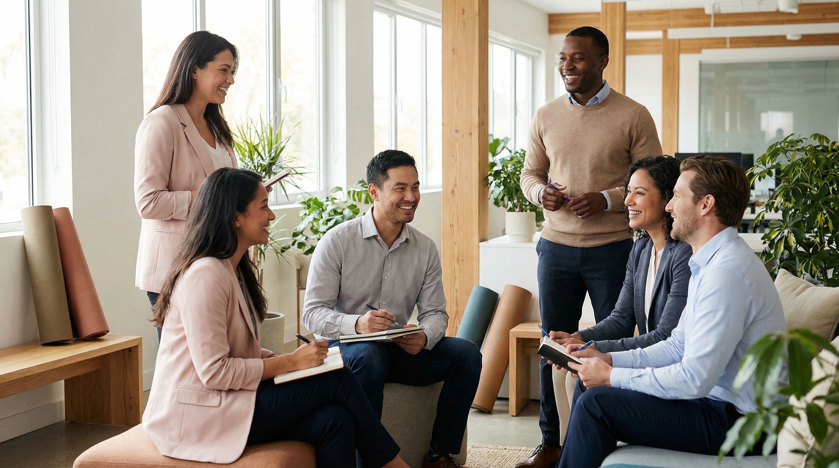 Erfolgreiches Team nach Achtsamkeits-Workshop